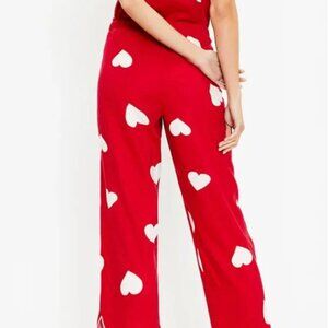 Loft scattered hearts pajama pants